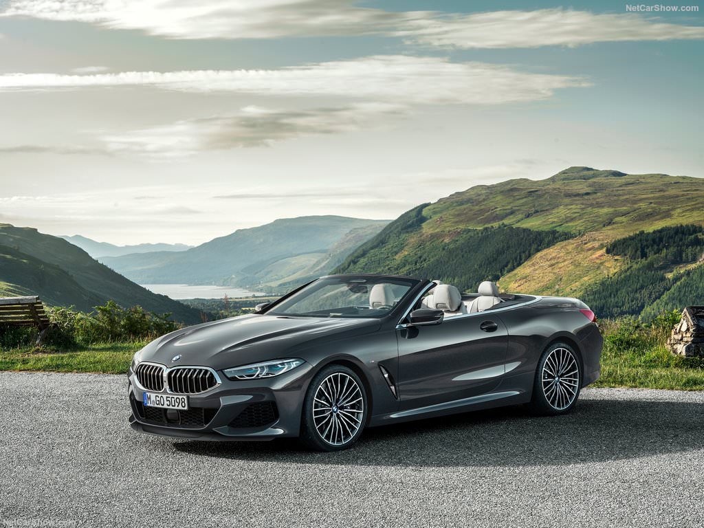 BMW Série 8 Cabriolet 2019 capote ouverte 3/4 avant